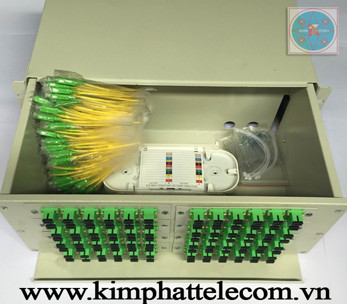 Hộp phối quang ODF 96FO KHAY TRƯỢT GẮN RACK 19”